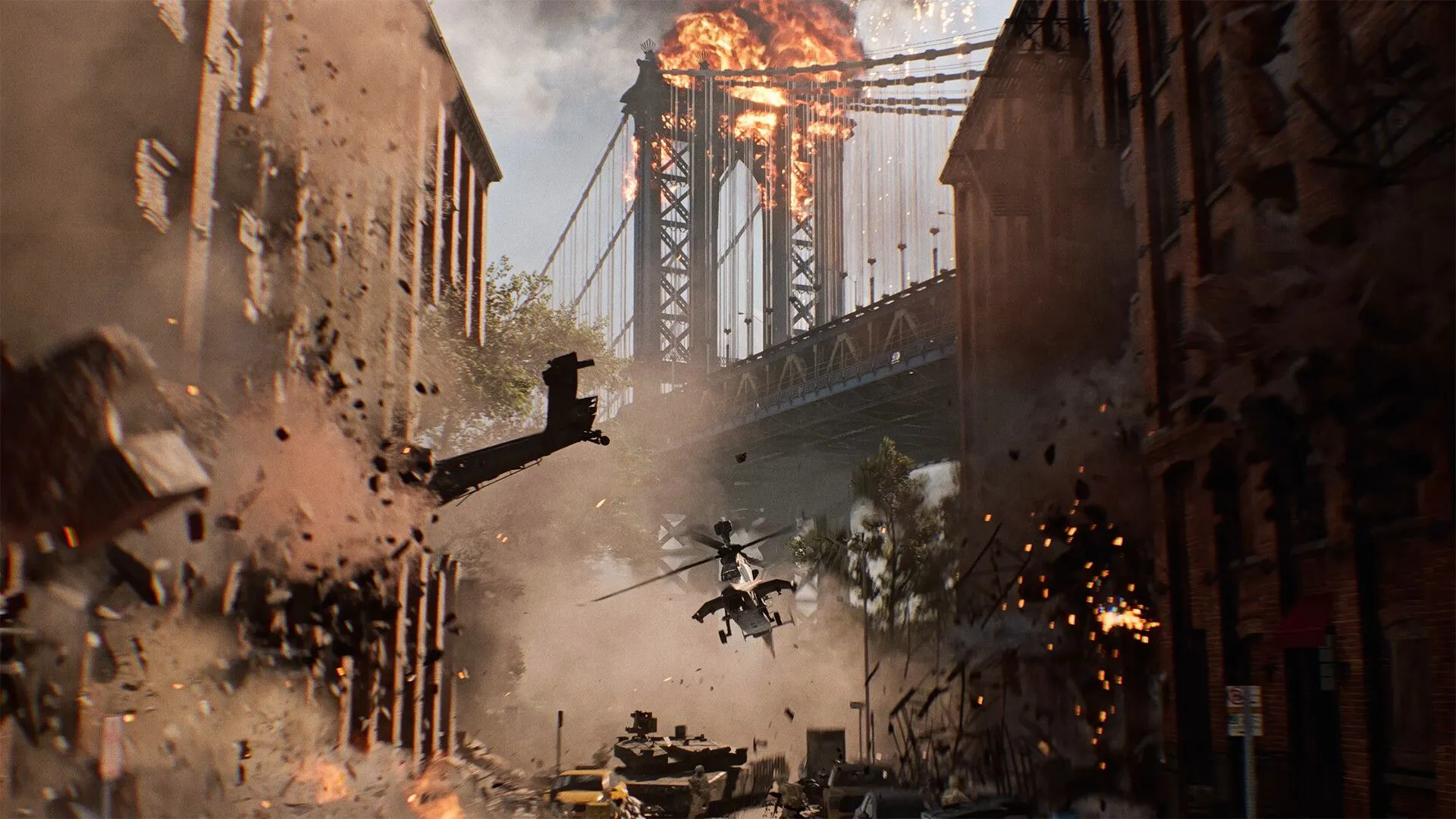 Kỹ sư trong Battlefield 6 sửa chữa xe tăng đồng minh dưới làn đạn, minh họa vai trò hỗ trợ phương tiện.