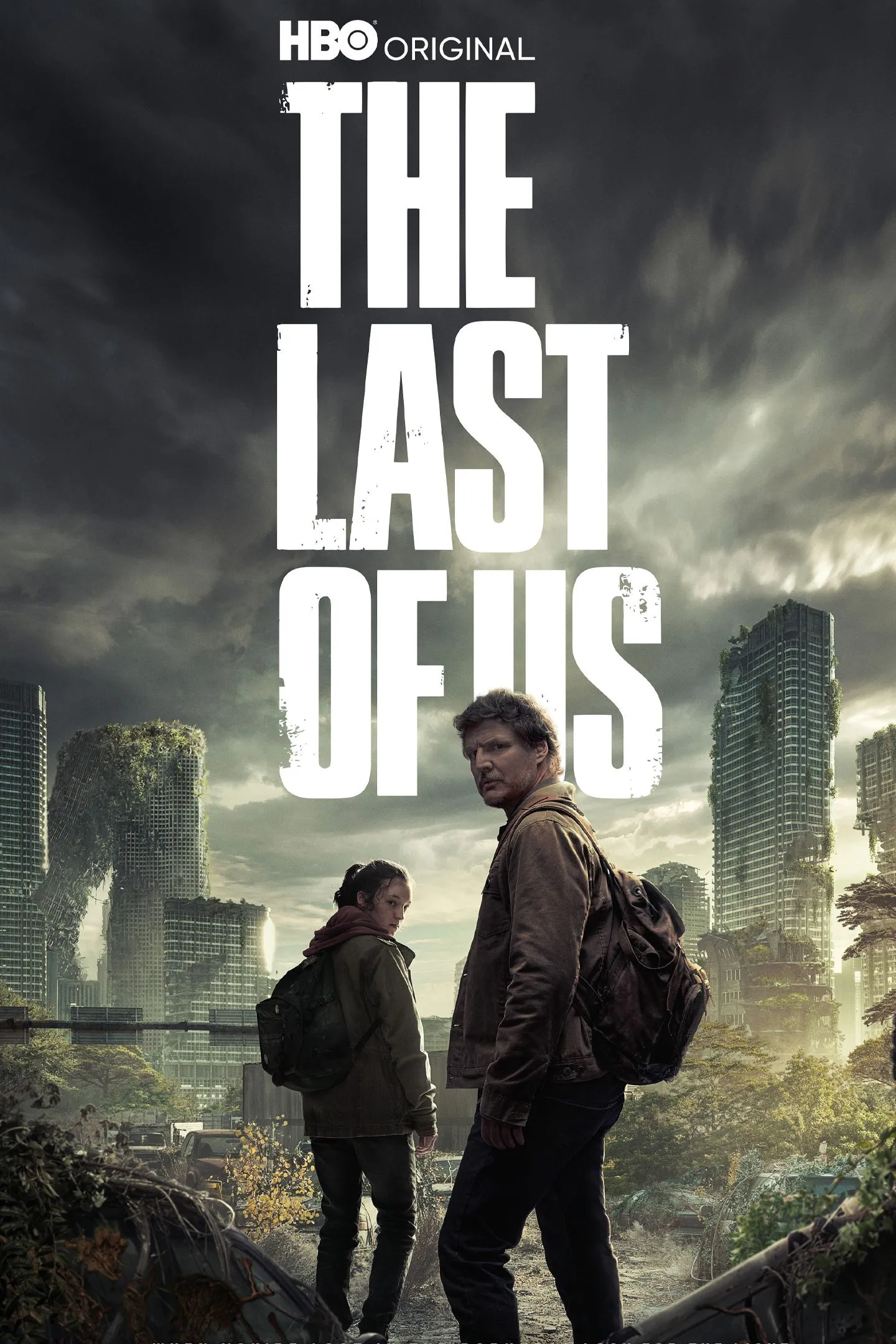 Logo và hình ảnh quảng bá cho series The Last of Us trên HBO Max, gợi nhớ đến thương hiệu game nổi tiếng.