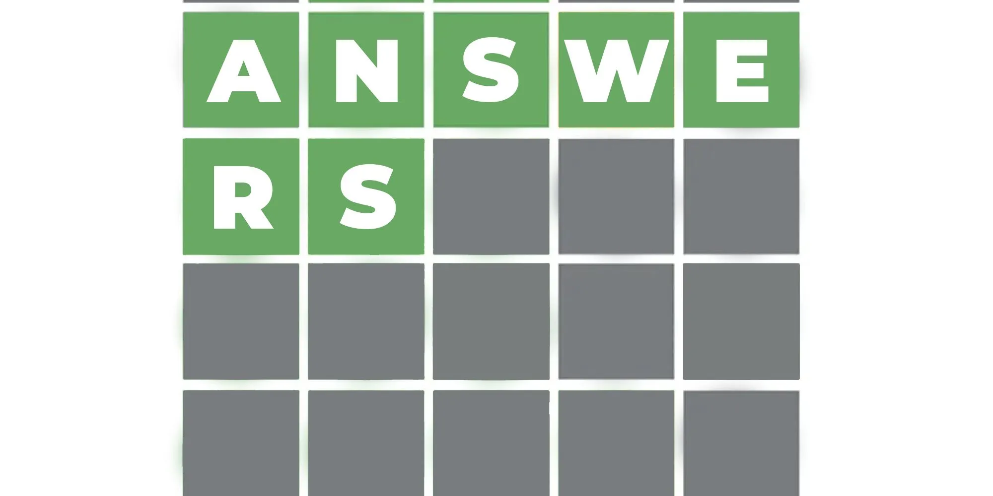 Lưới Wordle với tiêu đề &quot;Answers&quot; và ô chữ hiển thị từ khóa đã giải
