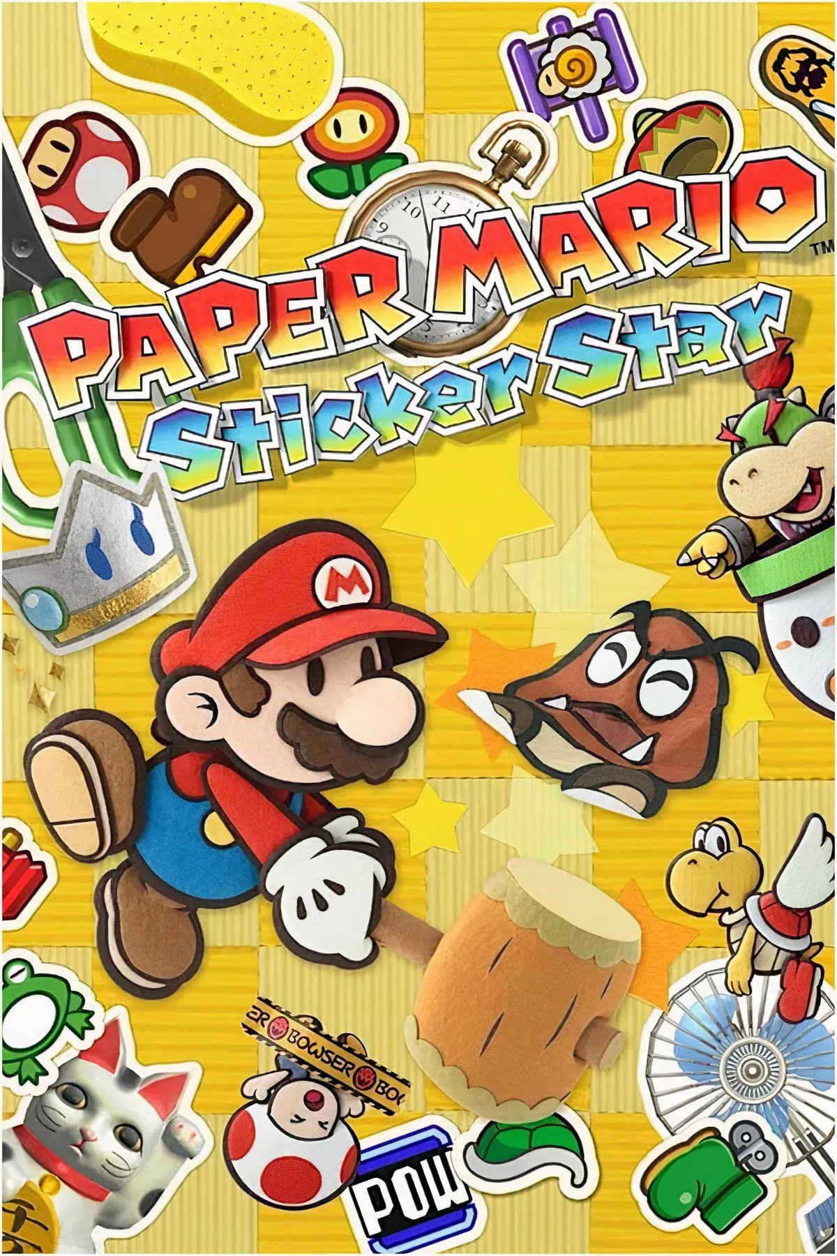 Mario giấy đang chiến đấu trong Paper Mario: Sticker Star