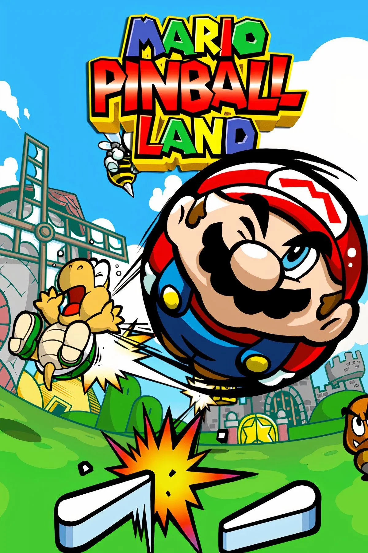 Mario trong hình dạng quả bóng pinball trên Game Boy Advance