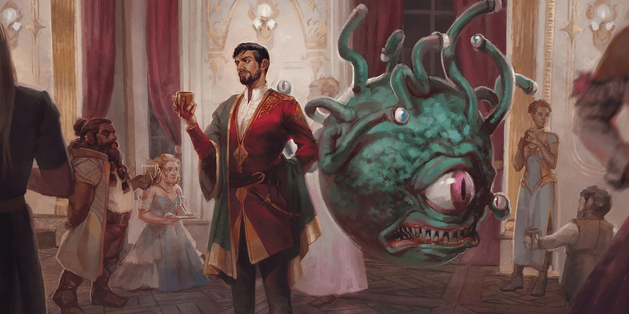 Một Bard dũng cảm đối mặt với Beholder đáng sợ trong Dungeons &amp; Dragons, gợi ý rằng cách biểu cảm giọng nói có thể tạo nên sự khác biệt lớn cho nhân vật.