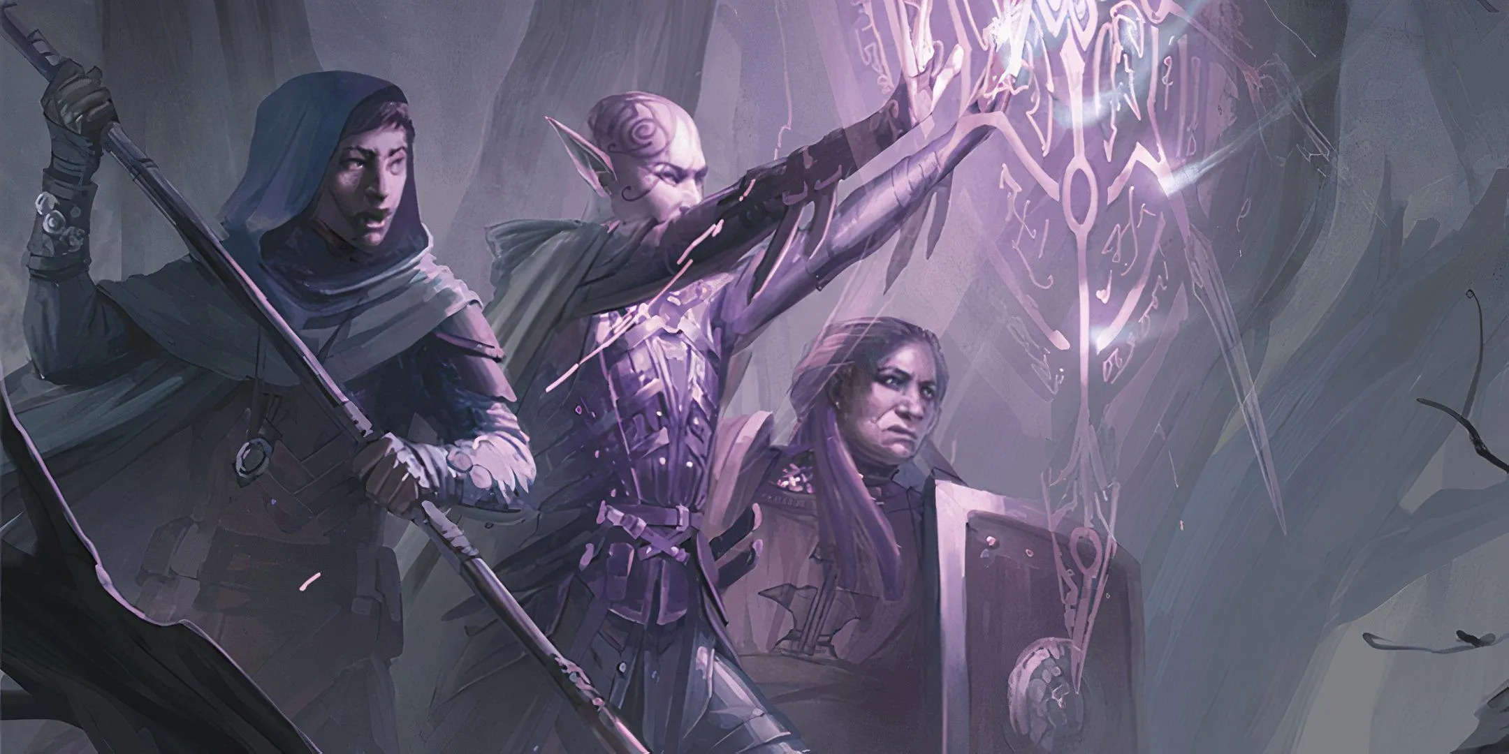 Một nhân vật đang thi triển phép thuật bảo vệ cho đồng đội trong Dungeons &amp; Dragons, nhấn mạnh tầm quan trọng của thẻ phép để dễ dàng tra cứu.