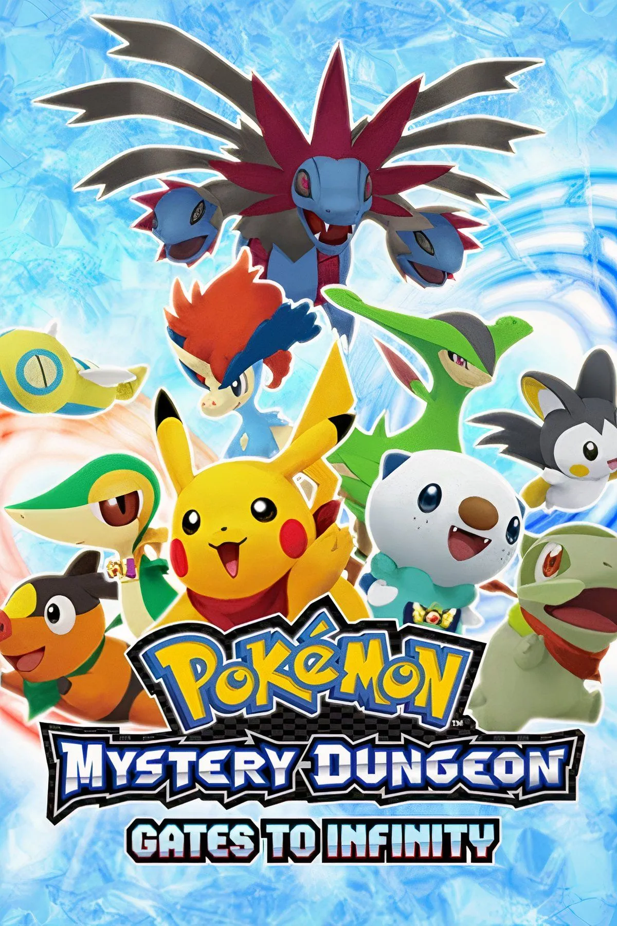 Nhân vật Pokémon trong Pokemon Mystery Dungeon: Gates to Infinity khám phá hầm ngục