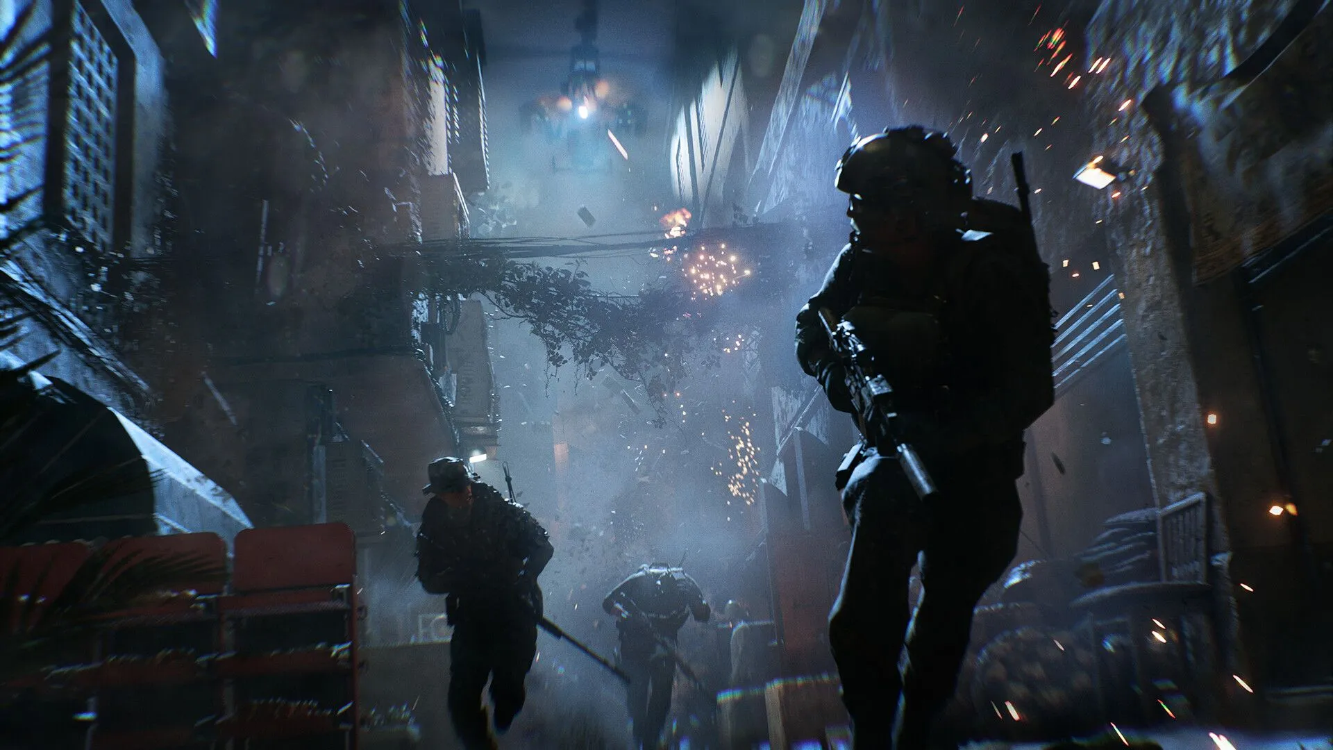 Những người lính rút lui khỏi trực thăng tấn công, minh họa gameplay kịch tính của Battlefield 6.