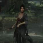 Wuchang Fallen Feathers với nhân vật chính Bai Wuchang và thanh Lashing Whip Longsword. Game đang đối mặt với nhiều đánh giá tiêu cực.