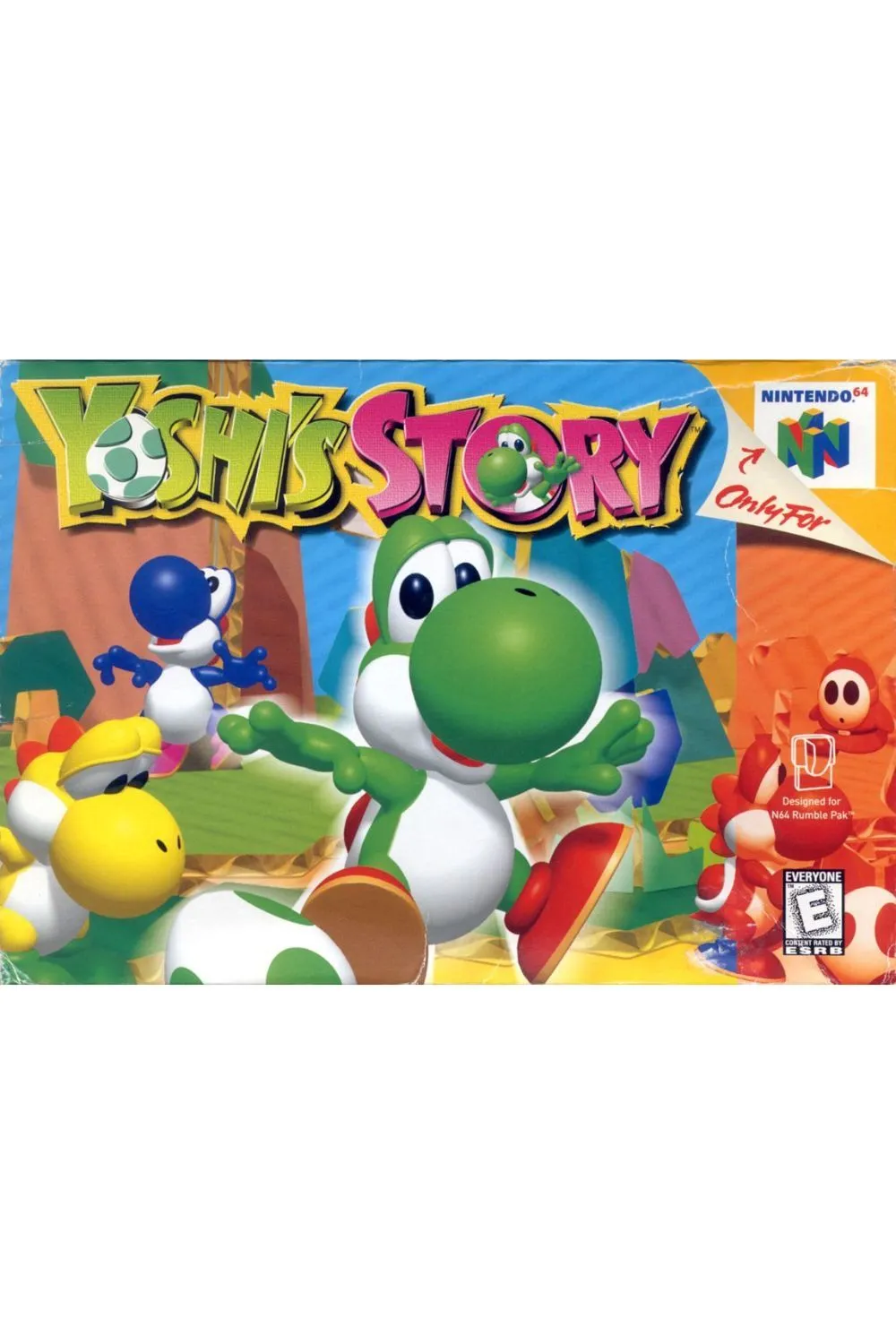 Yoshi đang thực hiện hành động nuốt chửng trong Yoshi's Story