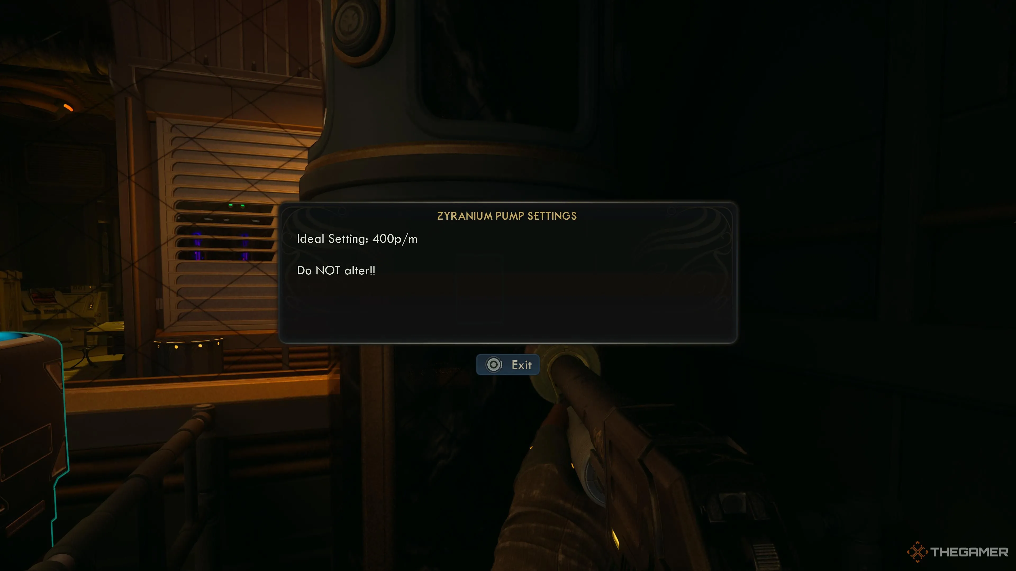 Bảng điều chỉnh dòng Zyranium trong thí nghiệm Point Obviation