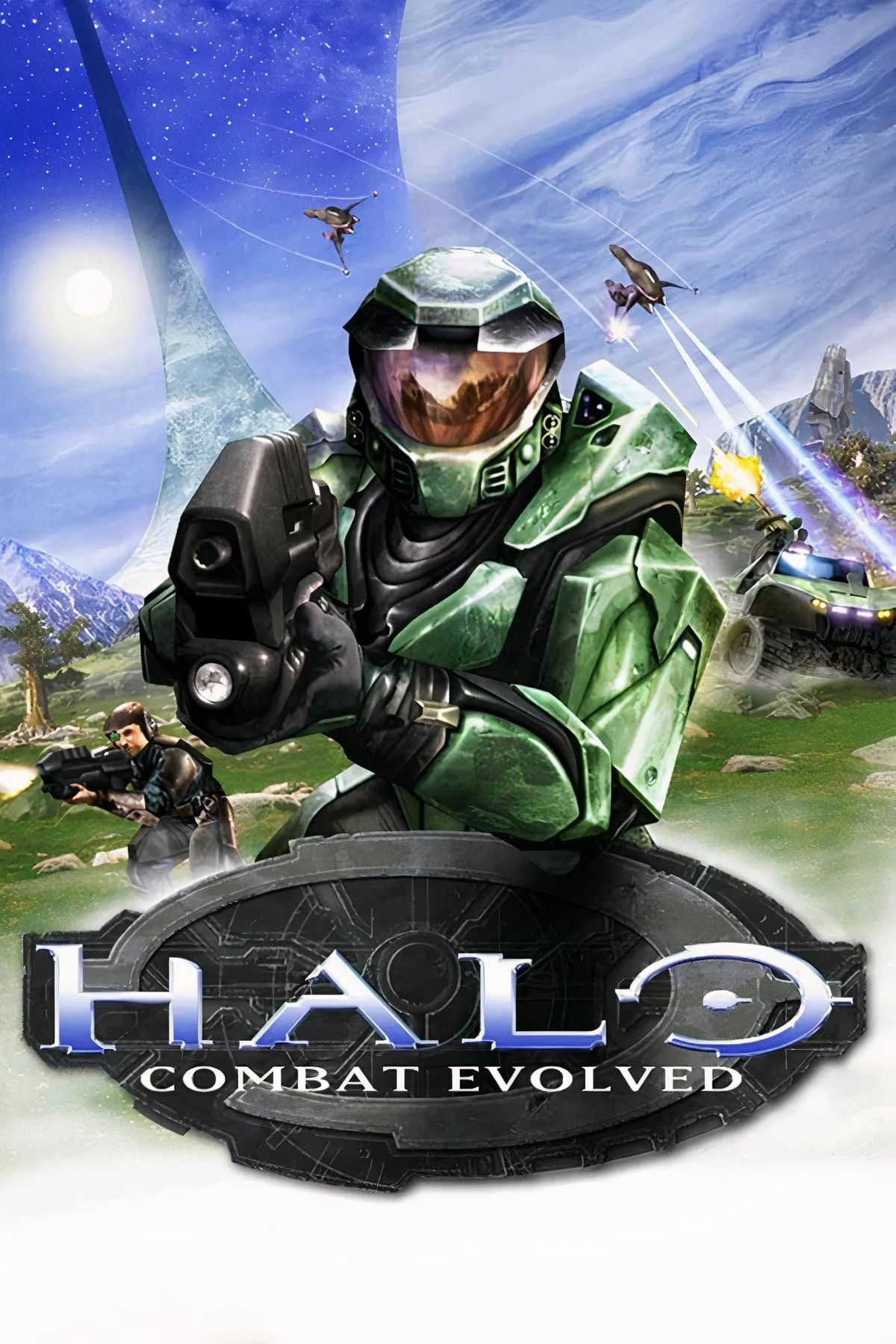 Bìa Halo: Combat Evolved — art poster kỷ niệm 25 năm và lịch sử phát hành năm 2001