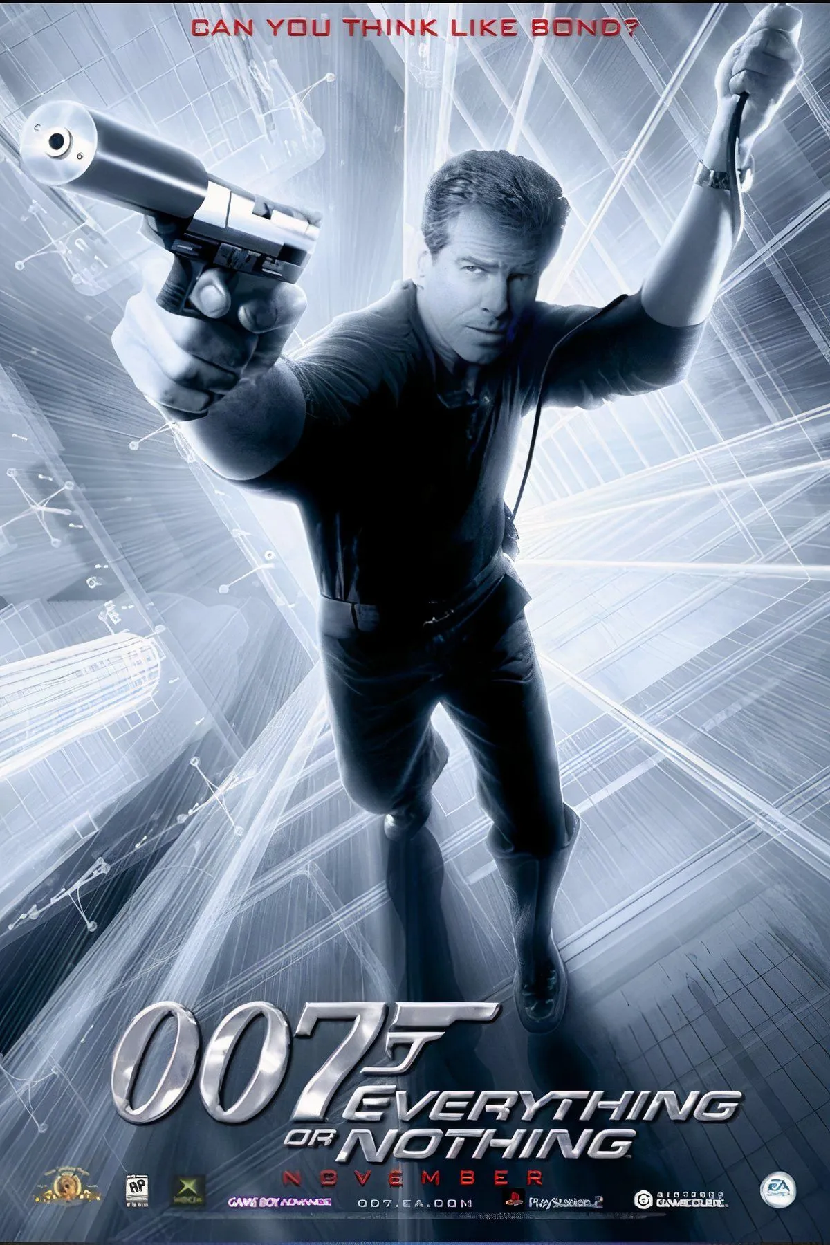 Bìa James Bond Everything or Nothing với phong cách hành động điện ảnh trên PS2
