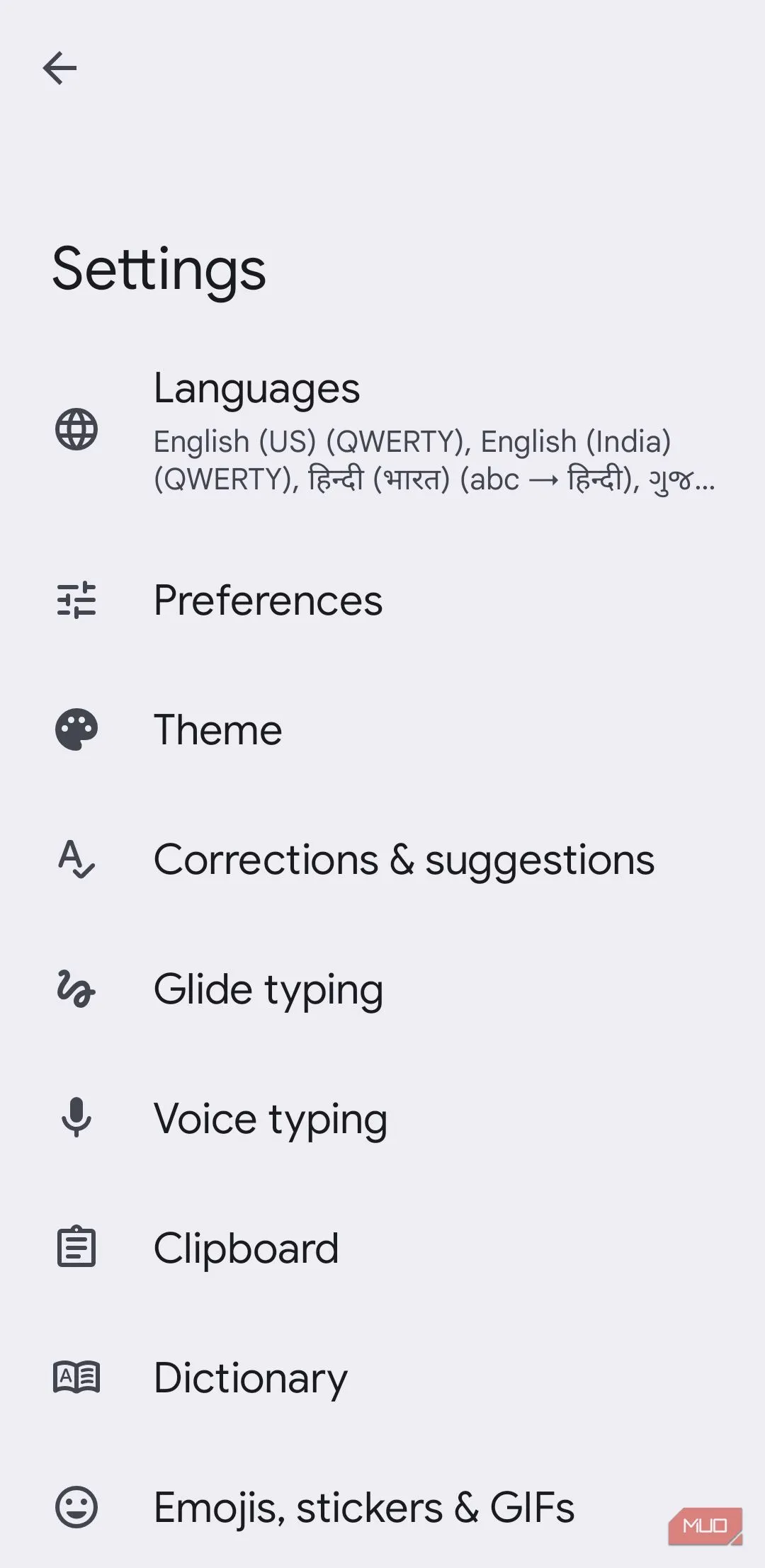 Cài đặt gợi ý và tự động sửa trong Gboard trên Android