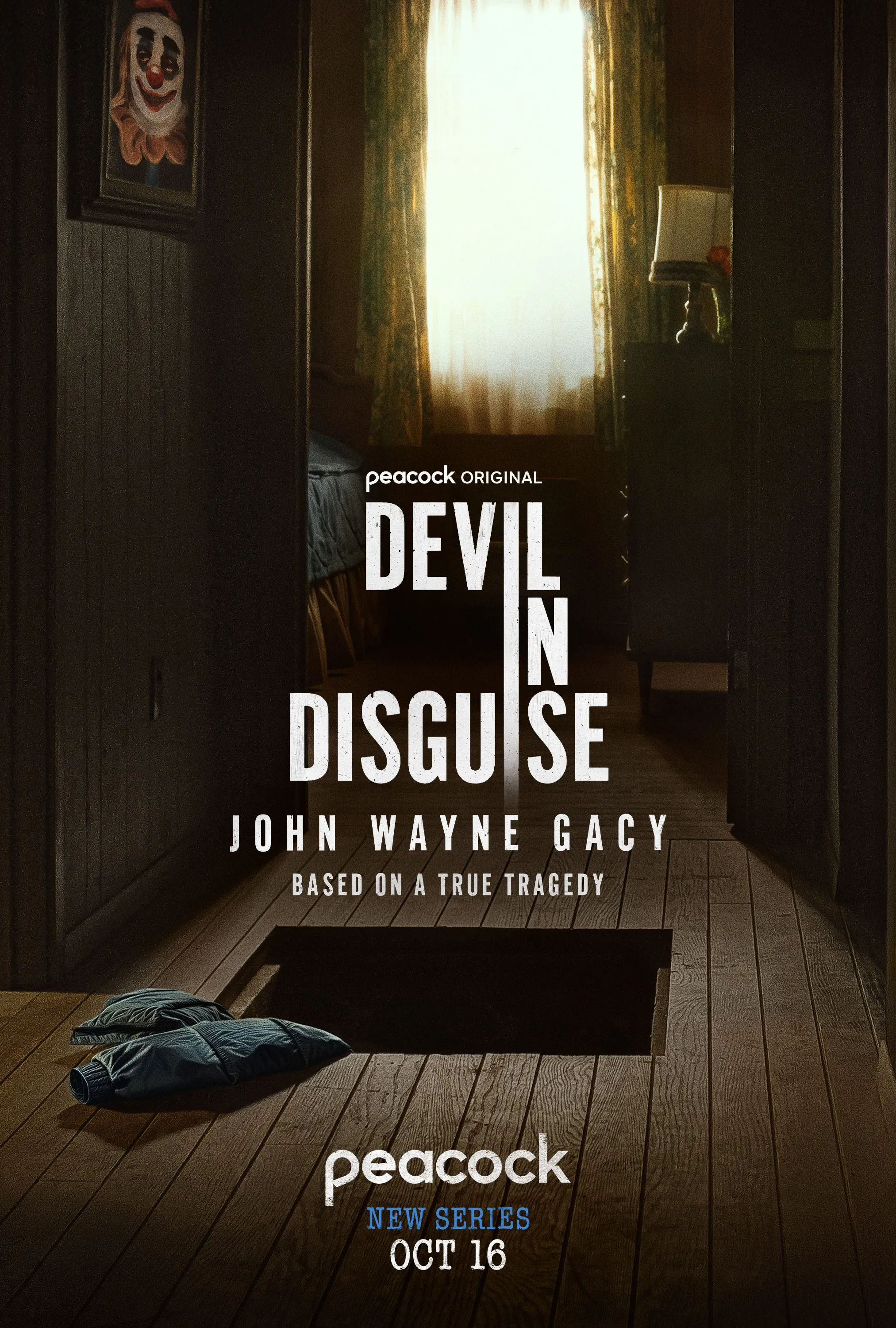 Cảnh phim Devil In Disguise: chân dung Michael Chernus trong vai John Wayne Gacy, series true crime gây ám ảnh