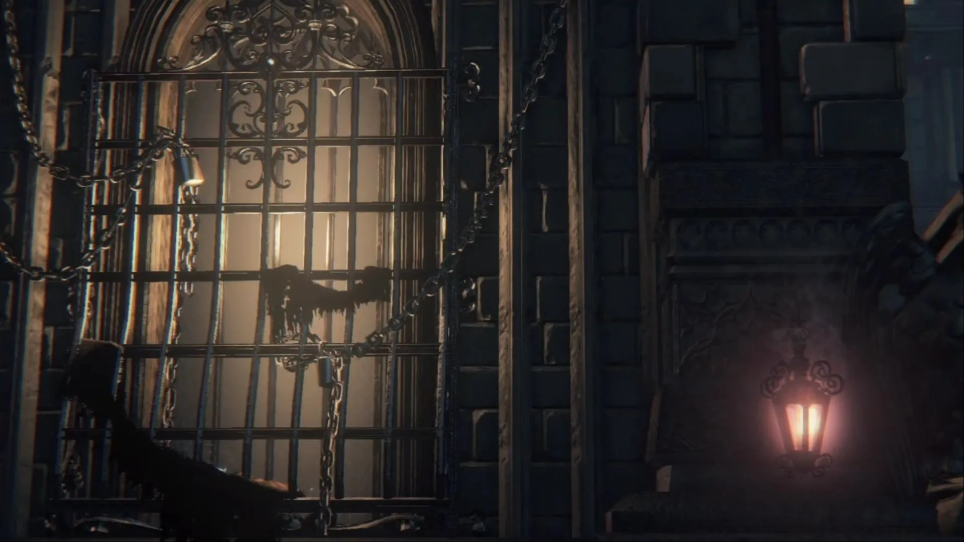 Cửa sổ nơi Young Yharnam Girl xuất hiện, gợi cảm giác mong manh và buồn bã của questline