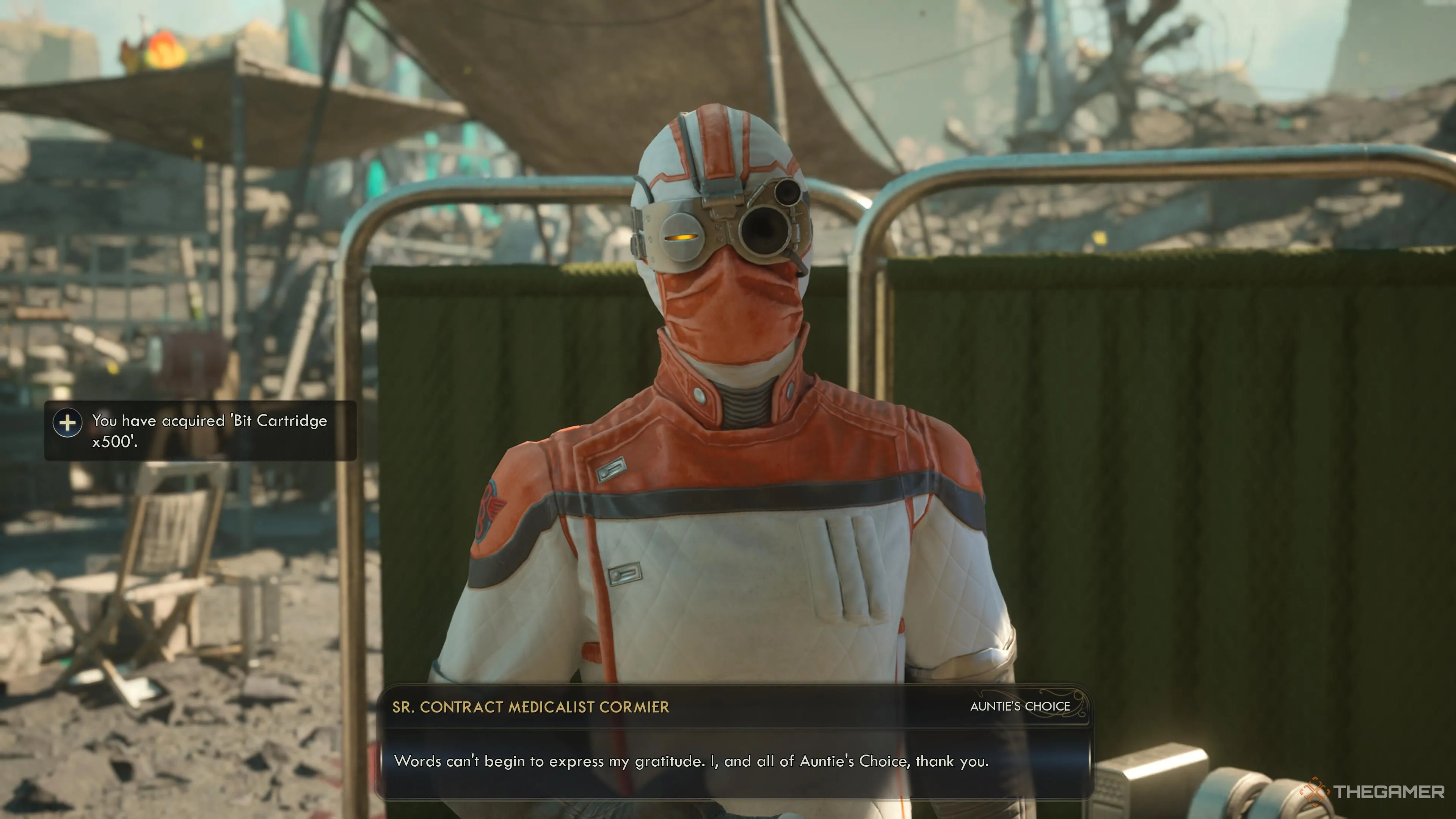 Drop pod gần pháo đài Auntie's Choice, vị trí cuộn nén AutoDoc trong The Outer Worlds 2.