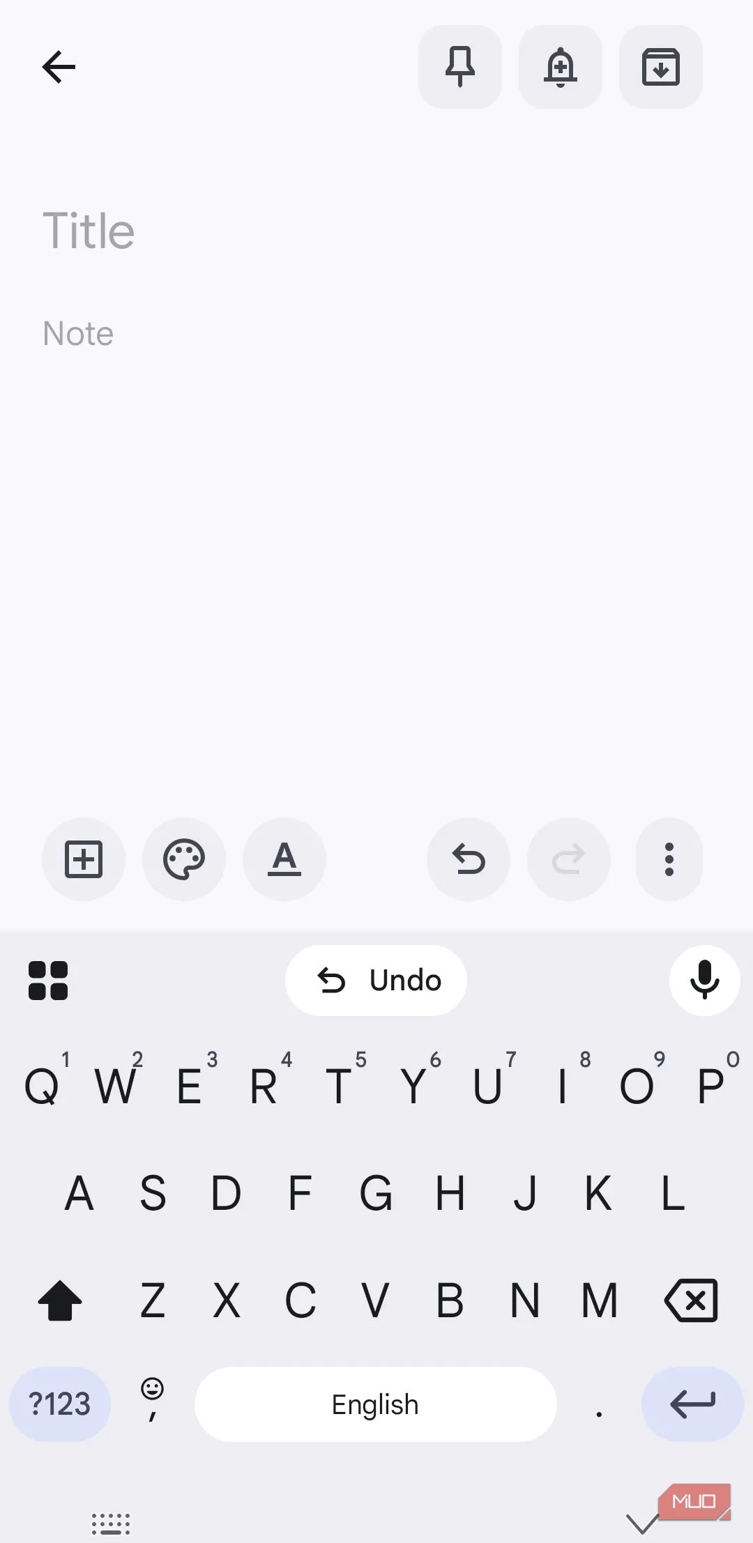 Gboard hiển thị tuỳ chọn hoàn tác và công cụ AI hỗ trợ chỉnh sửa văn bản