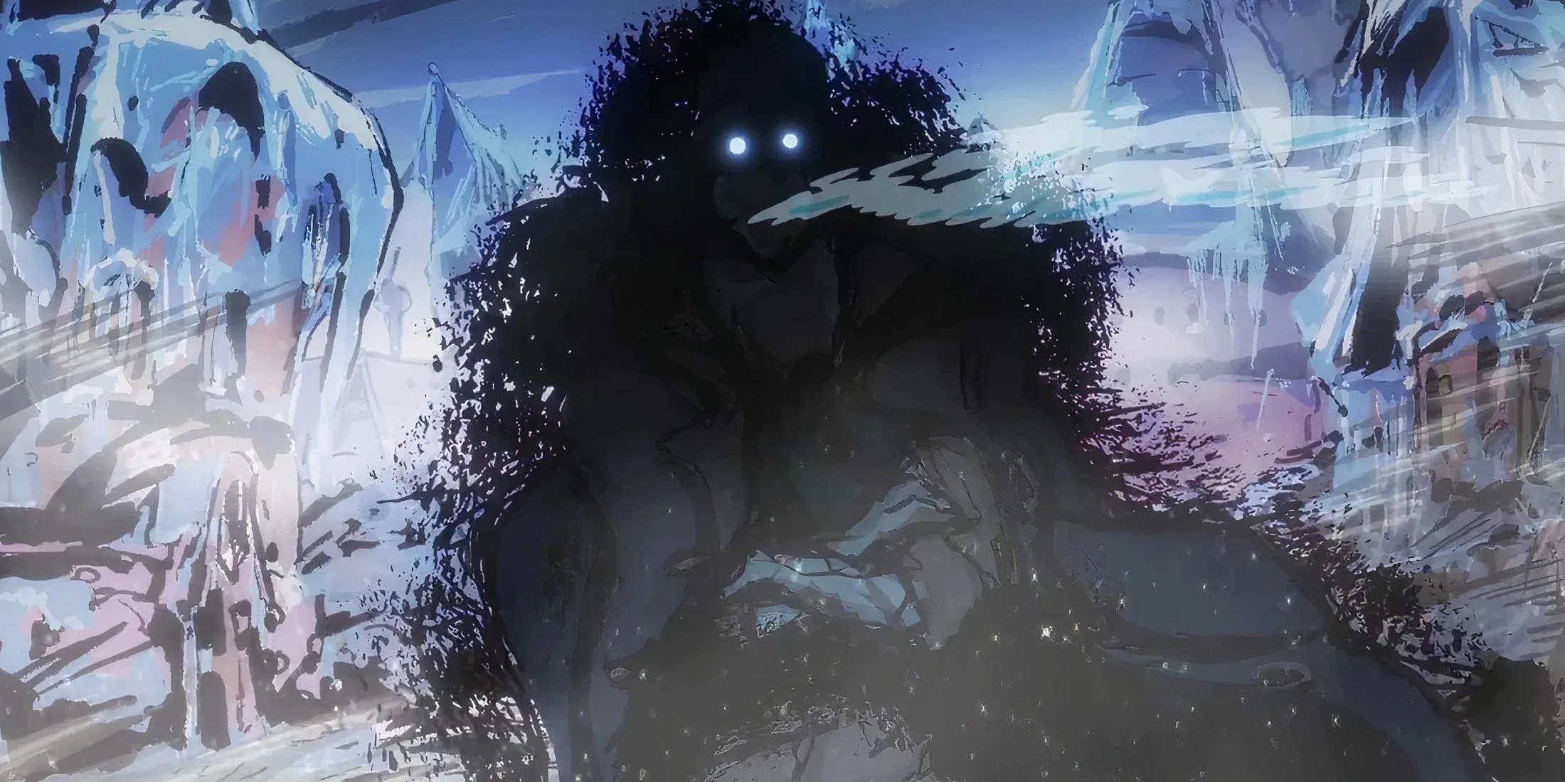 Kuzan (Aokiji) thể hiện sức mạnh băng và phong thái lạnh lùng trong One Piece