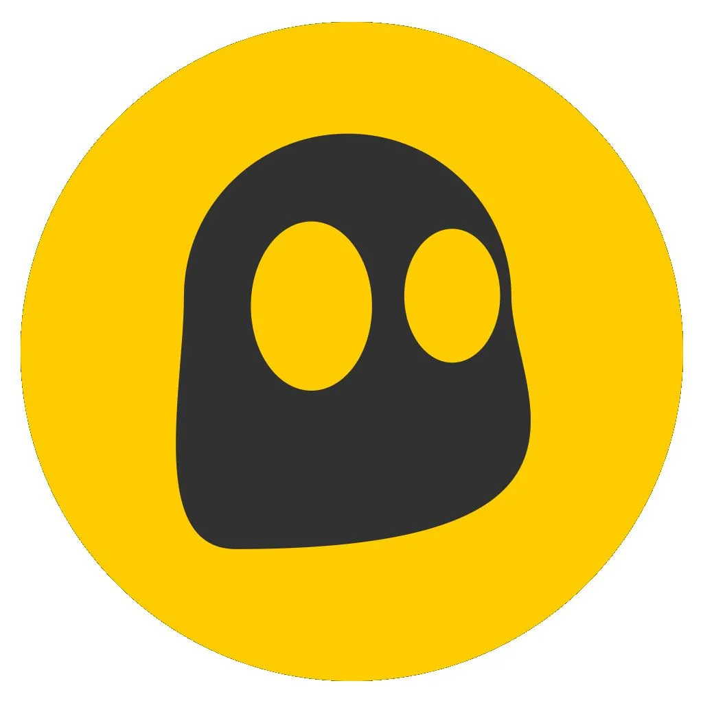 Logo CyberGhost nền trắng, tập trung vào streaming và giải trí trên Chromebook