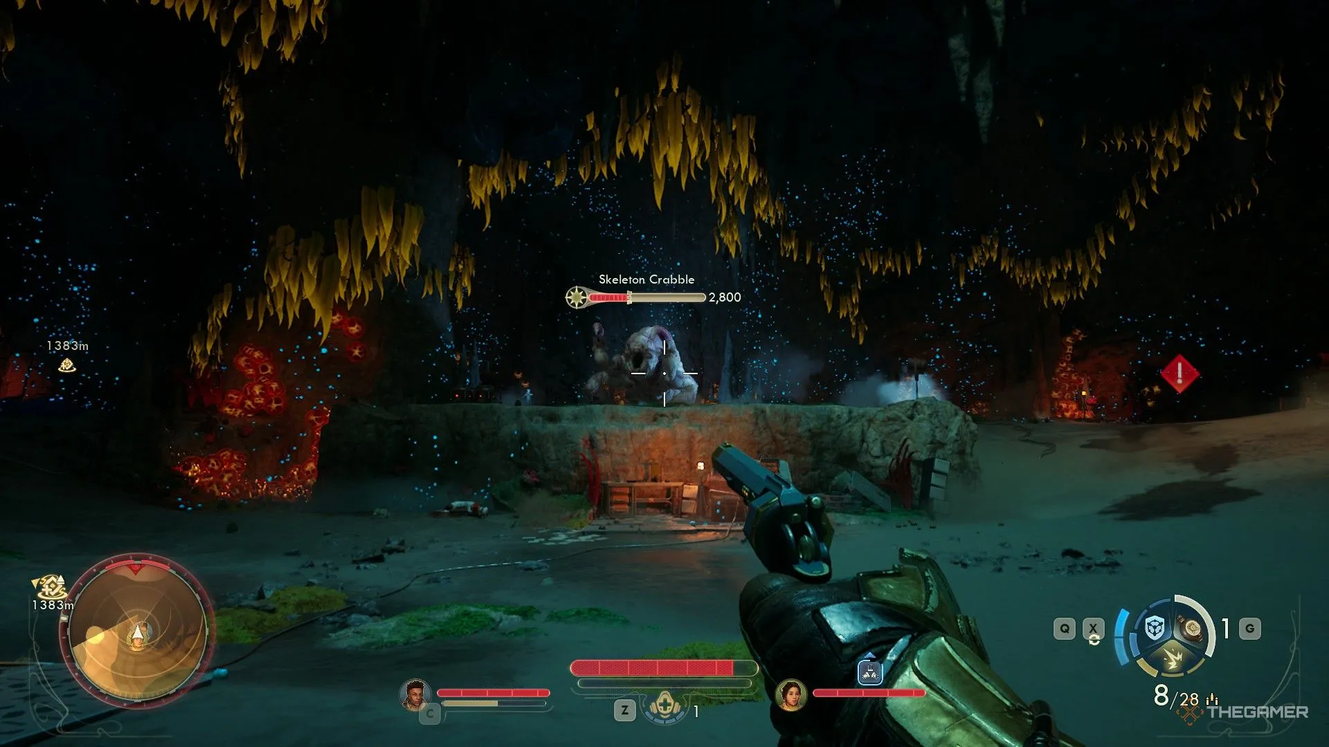 Ngắm bắn Skeleton Crabble trên Paradise Island trong The Outer Worlds 2