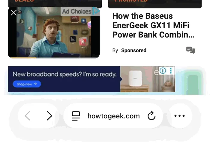 Nhấn giữ thanh URL để mở menu tùy chọn tab trong Safari.