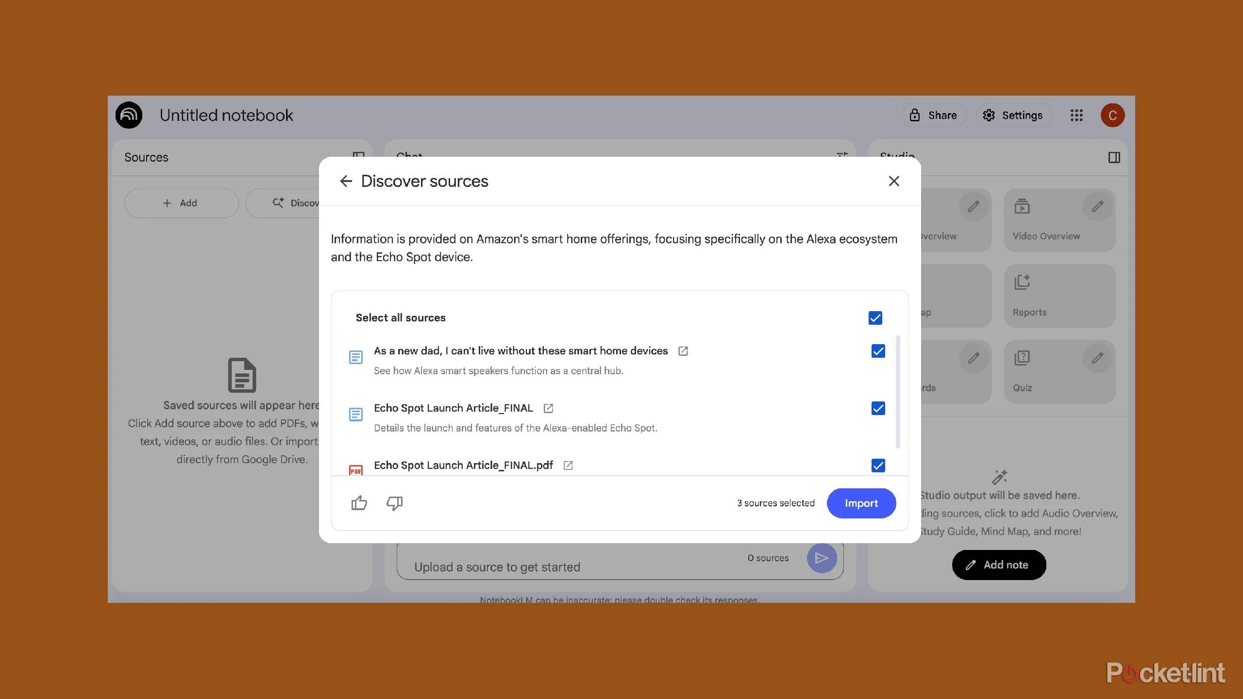 NotebookLM hiển thị kết quả tìm kiếm từ Google Drive, giúp phục hồi tài liệu dự án cũ