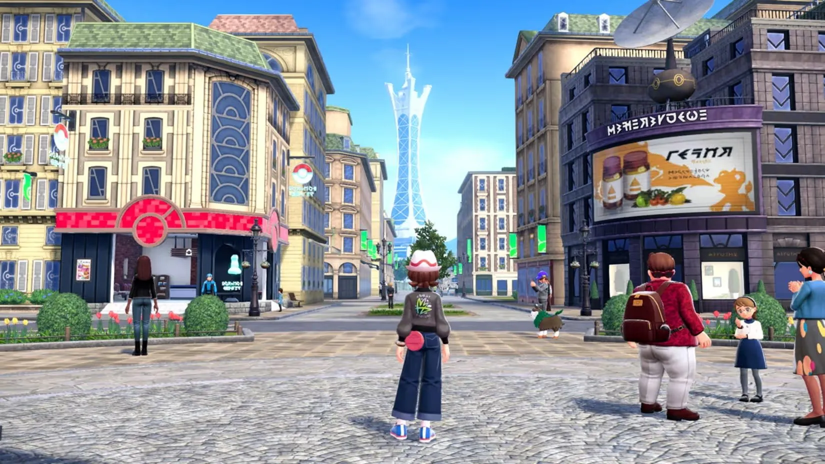 Pokemon Legends Z-A - cảnh chiến đấu thời gian thực, người chơi điều khiển gần Pokemon trên chiến trường