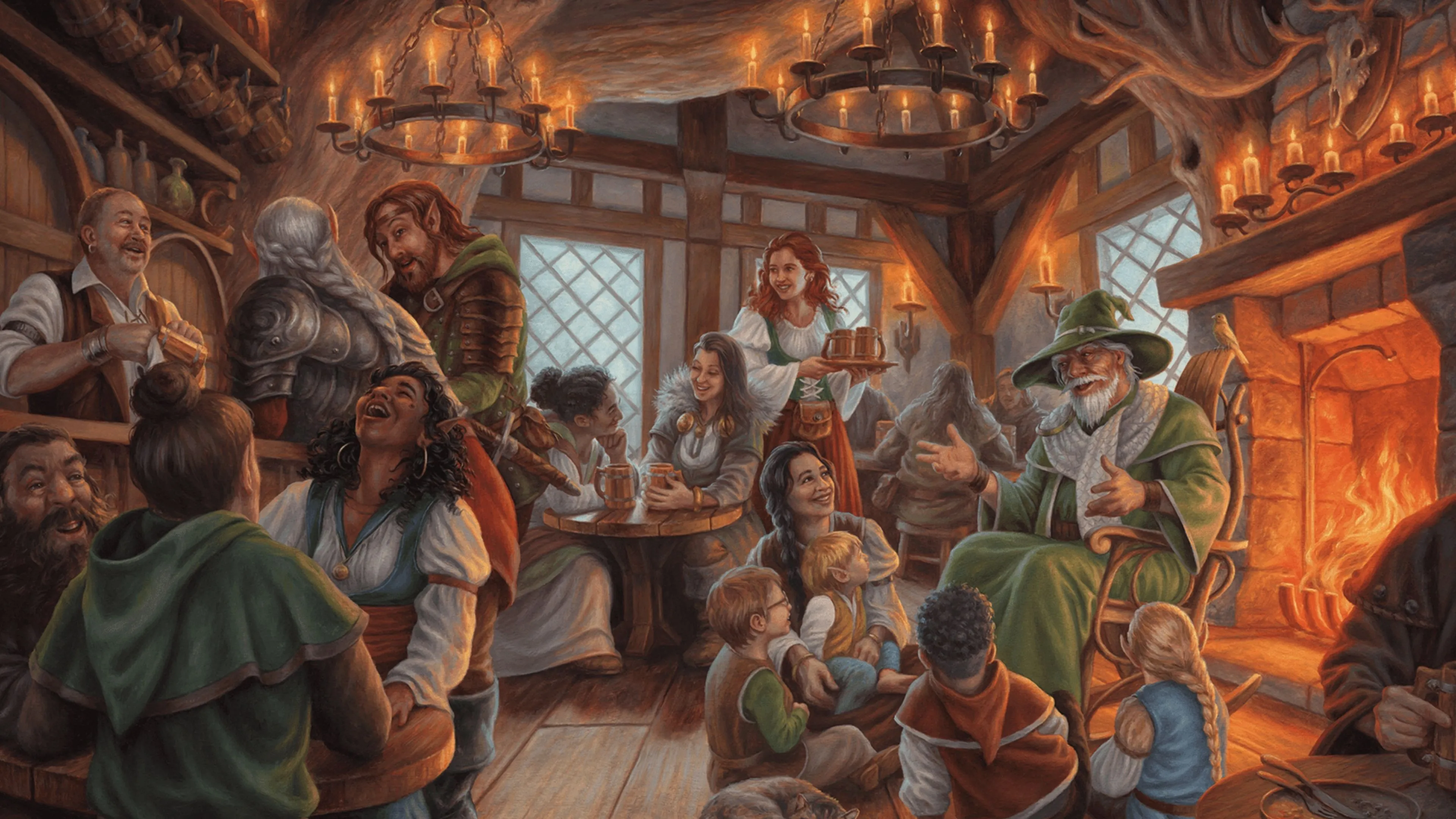 Quán trọ ấm áp — nơi Bahamut có thể ghé qua với vẻ ngoài đời thường và trò chuyện nhẹ nhàng