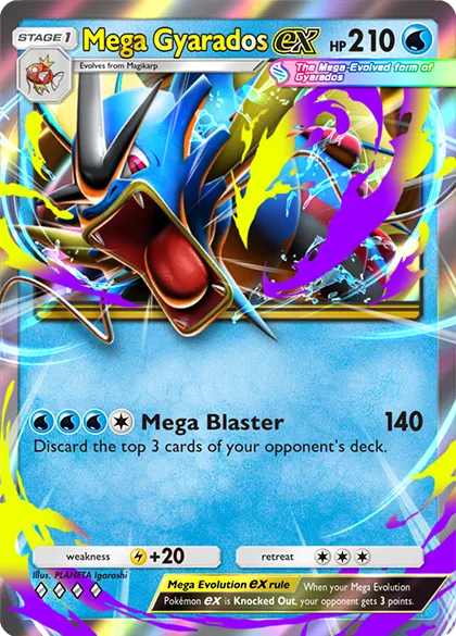 Thẻ Mega Gyarados ex với hiệu ứng đồ họa nổi bật
