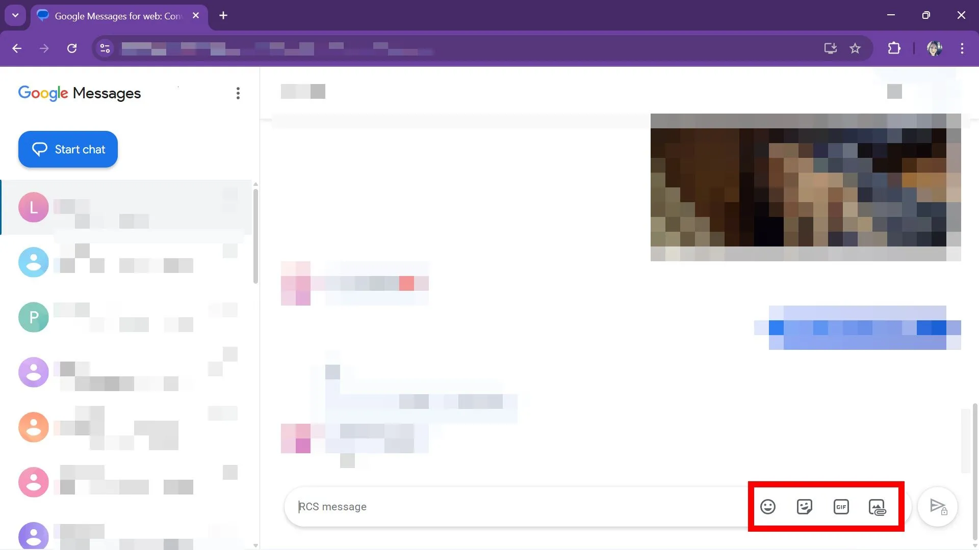 Tùy chọn cuộc trò chuyện trên Google Messages web: pin, xóa, chuyển vào spam