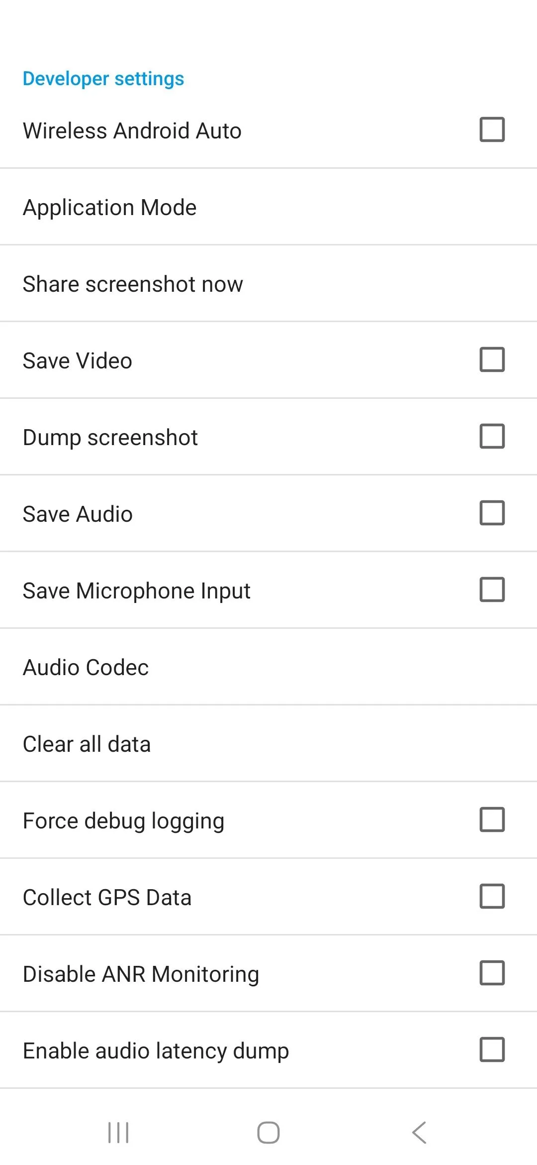 Tùy chọn tắt Wireless Android Auto trong Developer settings