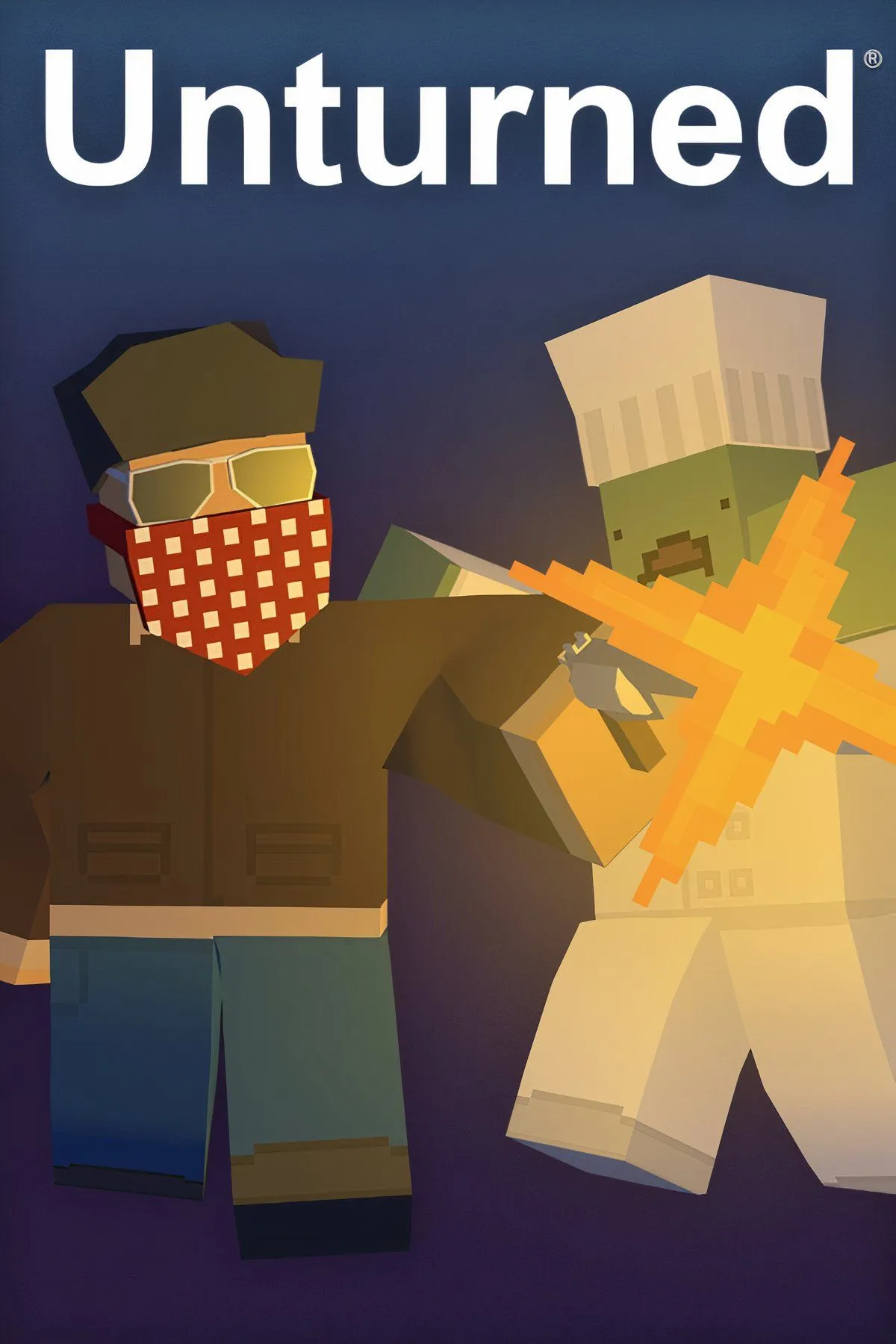Unturned: khung cảnh sinh tồn blocky, người chơi dựng căn cứ chống zombie